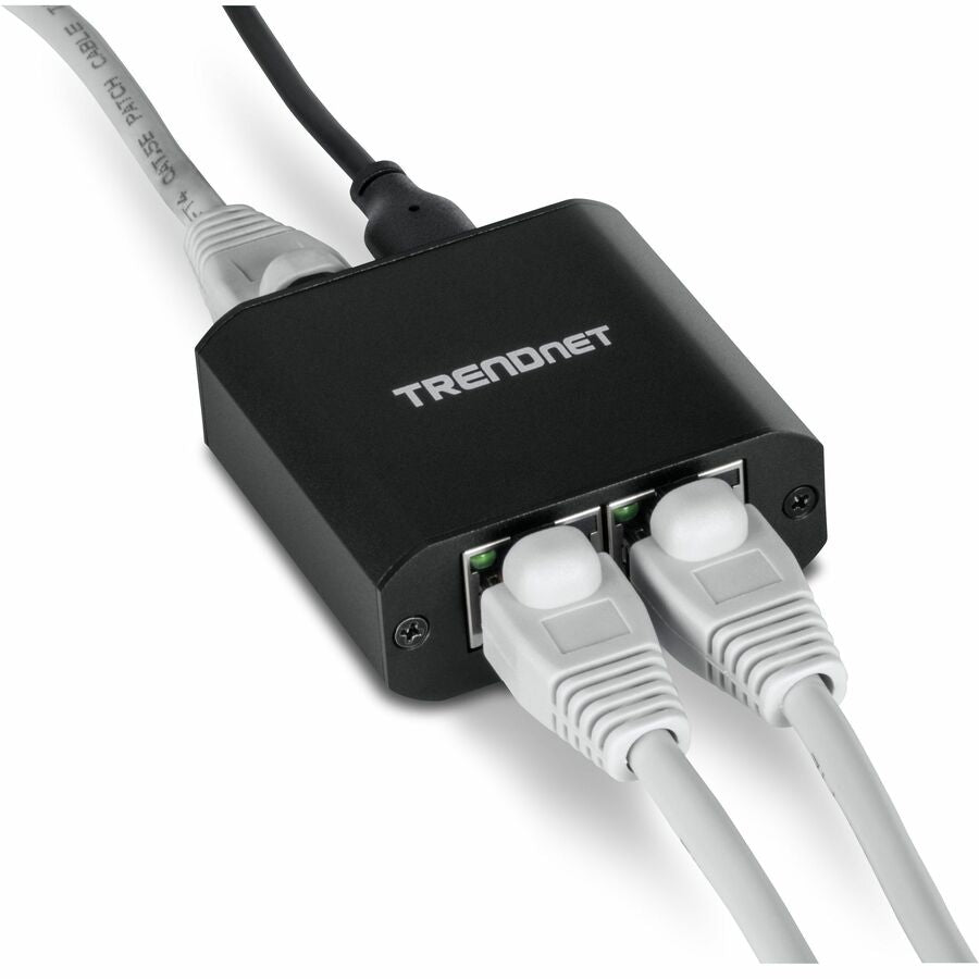 TRENDnet 2-Port Gigabit Splitter with USB Type C Power, TEG-102S, Splits One Network Connection Into Two, USB Type C Power Cable Included, NDAA & TAA Compliant TEG-102S