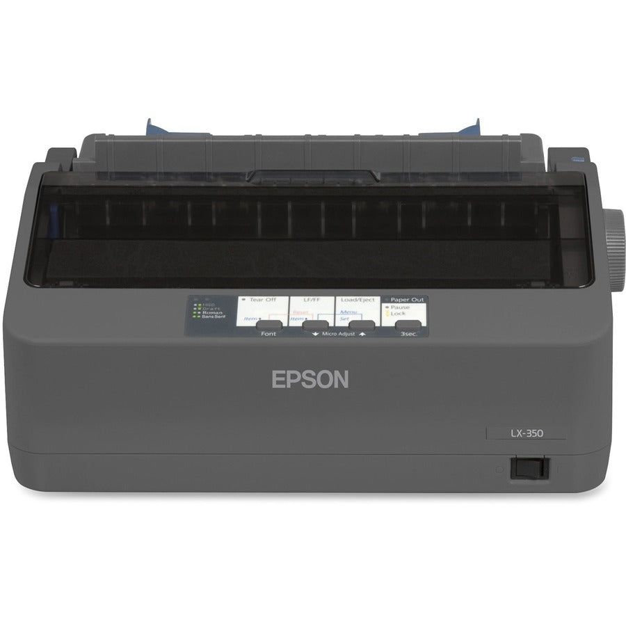 Epson LX-350 9-pin Dot Matrix Printer - Monochrome - Energy Star - Black C11CC24001