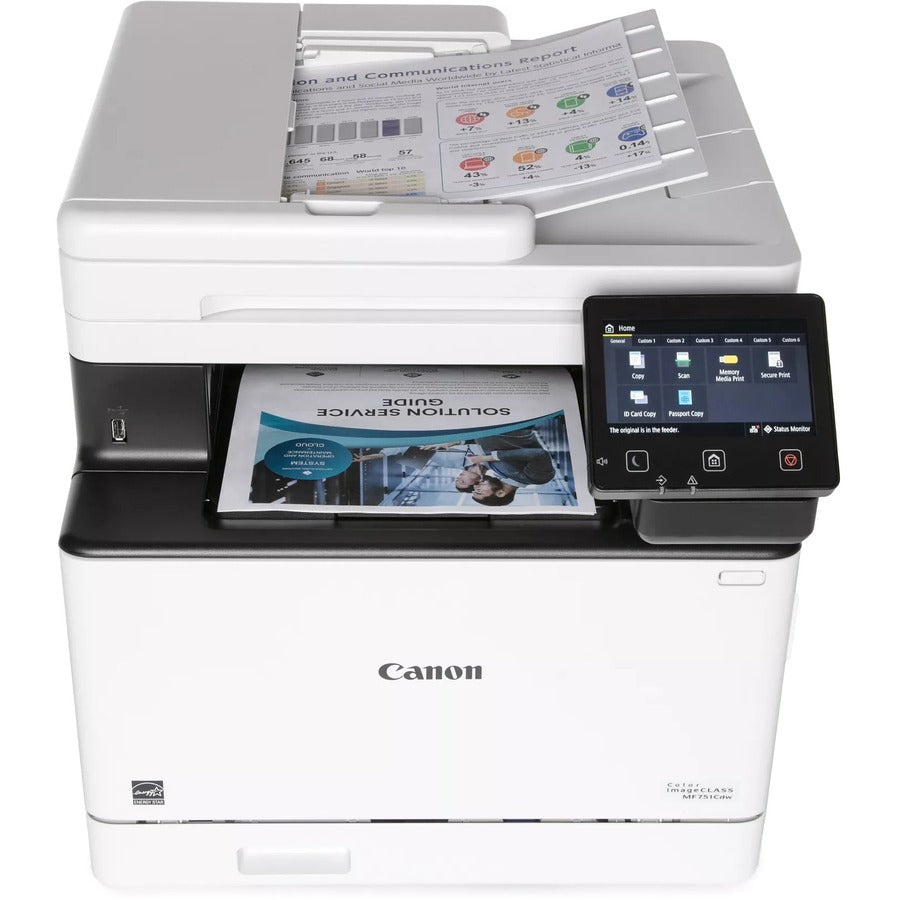 Canon imageCLASS MF751Cdw Wireless Laser Multifunction Printer - Color - White 5455C015