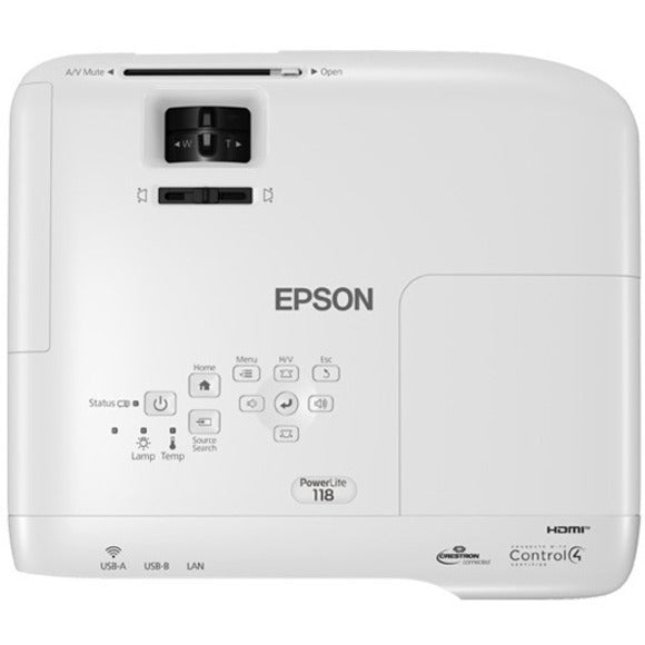 Epson PowerLite 118 LCD Projector - 4:3 - Ceiling Mountable V11HA03020