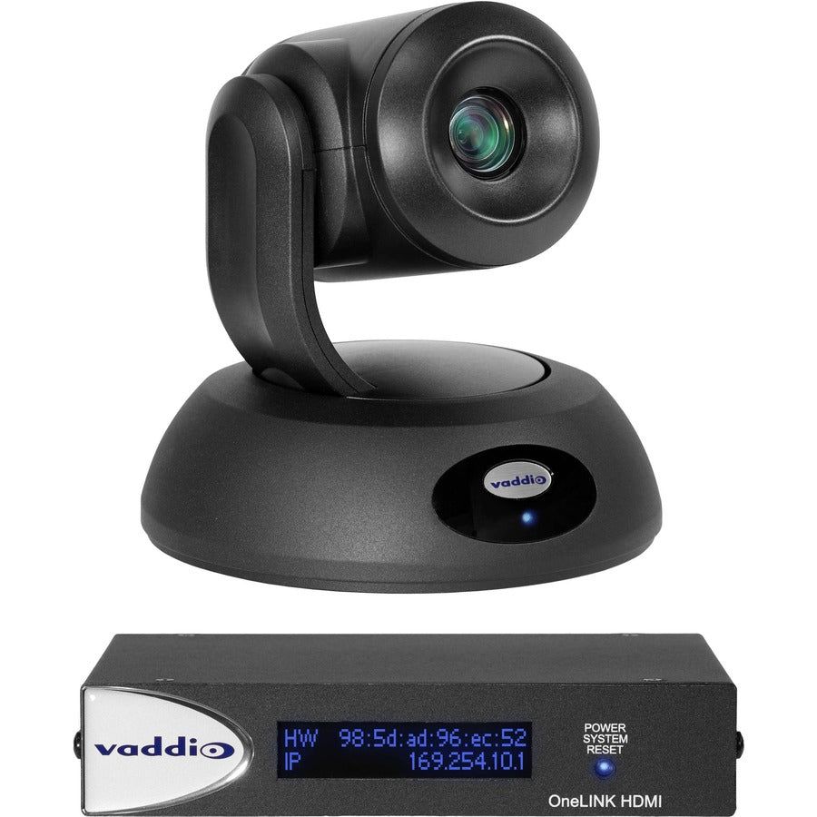 Vaddio RoboSHOT 12E HDBT OneLINK HDMI Video Conferencing System - Includes PTZ Camera and Interface - Black 999-99600-100