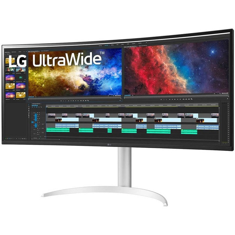 LG Ultrawide 38BP85C-W 38" Class UW-QHD+ Curved Screen Gaming LCD Monitor - 21:9 - Black, White, Silver 38BP85C-W