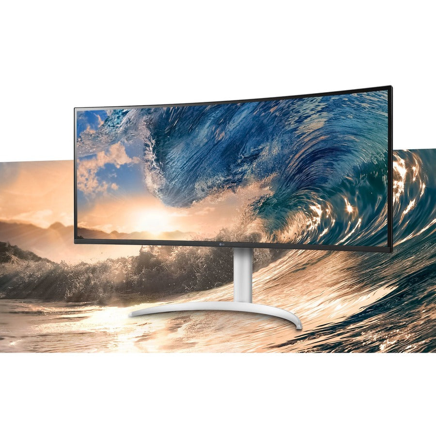 LG Ultrawide 38BP85C-W 38" Class UW-QHD+ Curved Screen Gaming LCD Monitor - 21:9 - Black, White, Silver 38BP85C-W