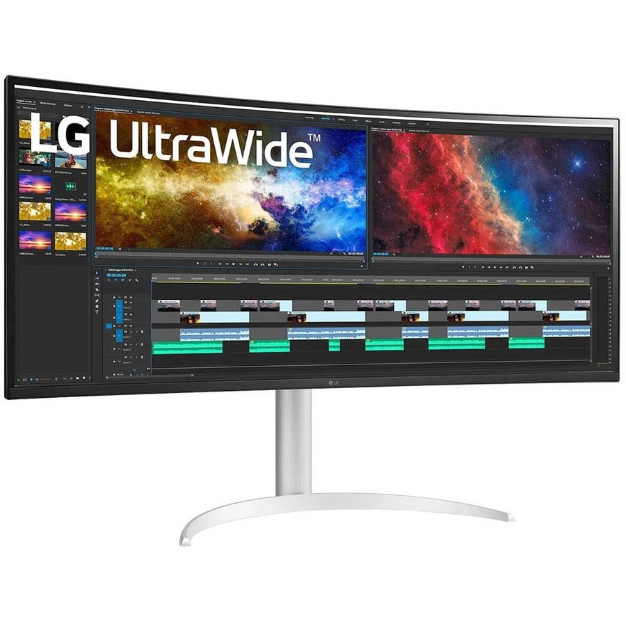 LG Ultrawide 38BP85C-W 38" Class UW-QHD+ Curved Screen Gaming LCD Monitor - 21:9 - Black, White, Silver 38BP85C-W