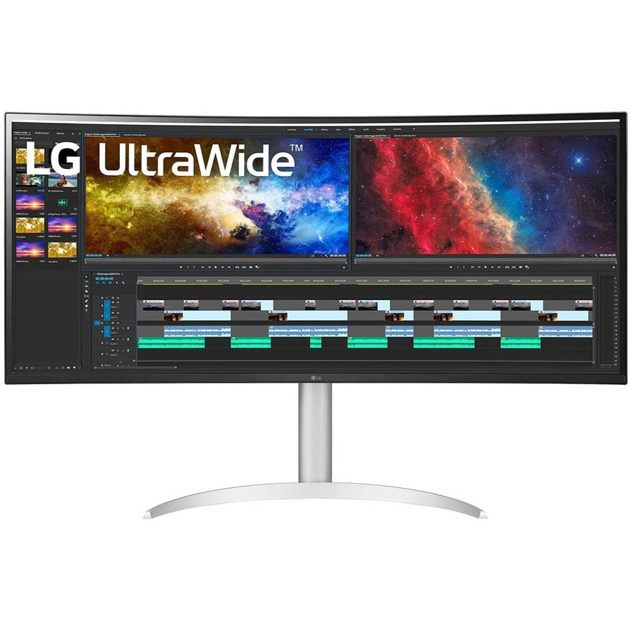 LG Ultrawide 38BP85C-W 38" Class UW-QHD+ Curved Screen Gaming LCD Monitor - 21:9 - Black, White, Silver 38BP85C-W