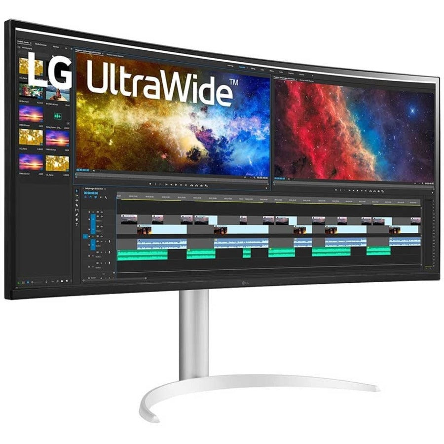 LG Ultrawide 38BP85C-W 38" Class UW-QHD+ Curved Screen Gaming LCD Monitor - 21:9 - Black, White, Silver 38BP85C-W