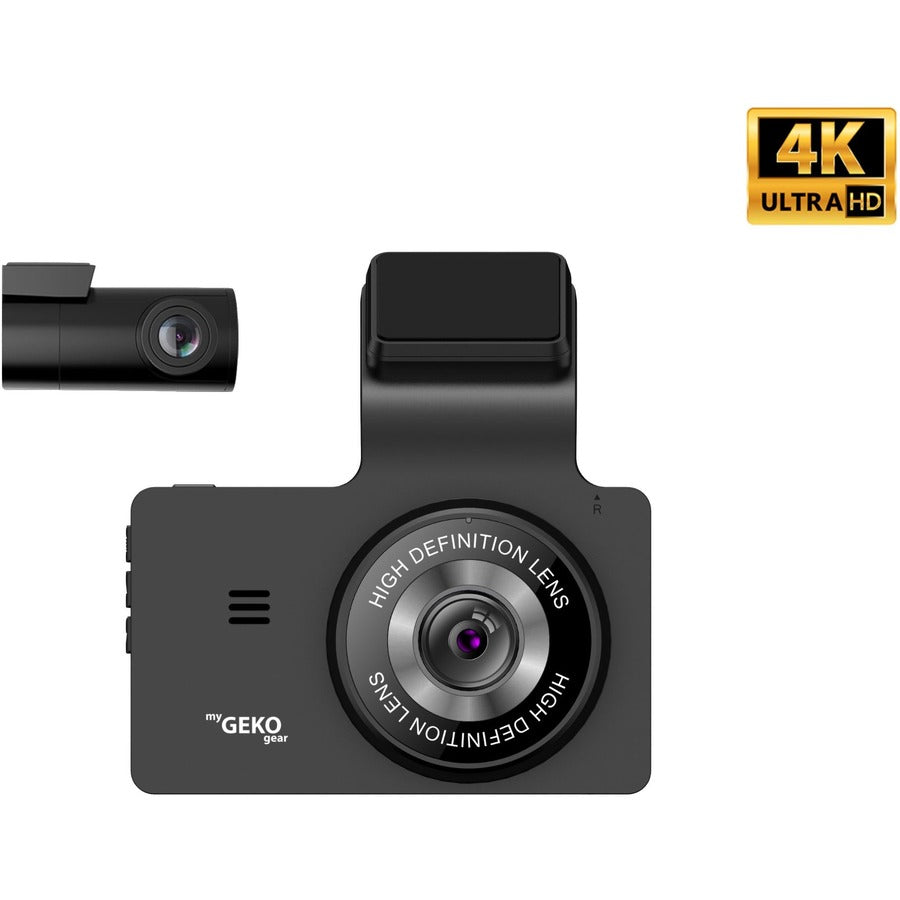 myGEKOgear by Adesso Orbit 956 4K Dual Dash Cam (Front 4K + Rear Full HD ) with GPS Logging, APP for Instant Video Access,Wide Angle View GO95632G