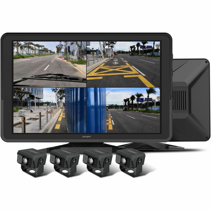 GekoGear Orbit T100 4 Channel 1080P Dash Cam For Trucks With a 10.1" IPS Screen ORBIT T100