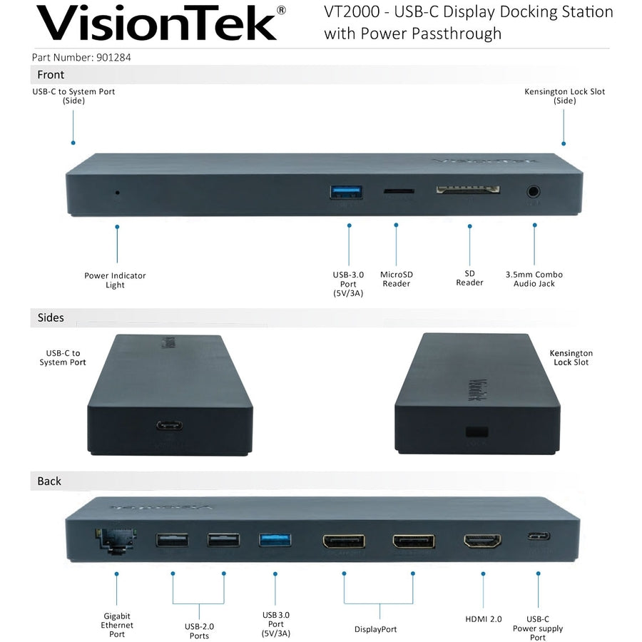 VT2000 USB-C Display Dock 901284