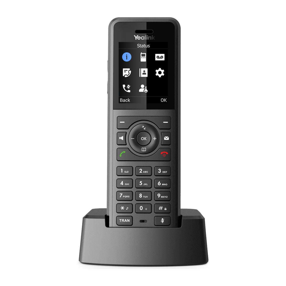 Yealink W77P IP Phone - Cordless - Corded - DECT, Bluetooth - Desktop, Wall Mountable - Black, Classic Gray 1302027